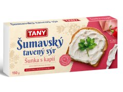 SÝR TAVENÝ ŠUMAVSKÝ šunka s kapií 150g SÝR TAVENÝ ŠUMAVSKÝ šunka s kapií 150g