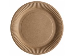 TALÍŘ papírový Kraft 23cm (100ks v sáčku)