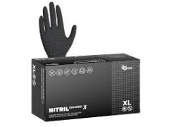 RUKAVICE jednoráz. nitrilové   DIAMOND XL 100ks černé nepudr.