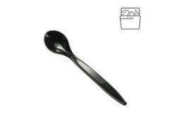 LŽIČKA plast černá EKO 13,3cm (100ks v sáčku)(20) LŽIČKA plast černá EKO 13,3cm (100ks v sáčku)(20)