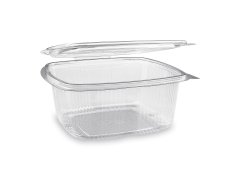 MISKA plast obdélníková  375ml s integr. víčkem (50ks v sáčku)