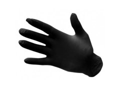 RUKAVICE jednoráz. latex L 100ks černé