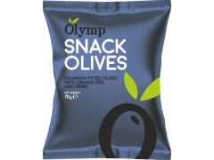 OLIVY KALAMATA tmavé bez pecky, s pom. kůrou a bylinkami 70 g OLIVY KALAMATA tmavé bez pecky, s pom. kůrou a bylinkami 70 g