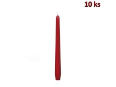 SVÍČKA červená kónická  24cm (10ks v balení)
