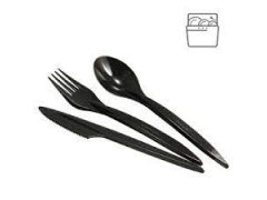 VIDLIČKA plast černá EKO 18cm (100ks v sáčku)(20)