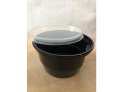 MISKA plast černá na polévku 560ml (50ks v sáčku) (8)