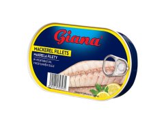 MAKRELA filety 170g RP v rostlinném oleji GIANA MAKRELA filety 170g RP v rostlinném oleji GIANA